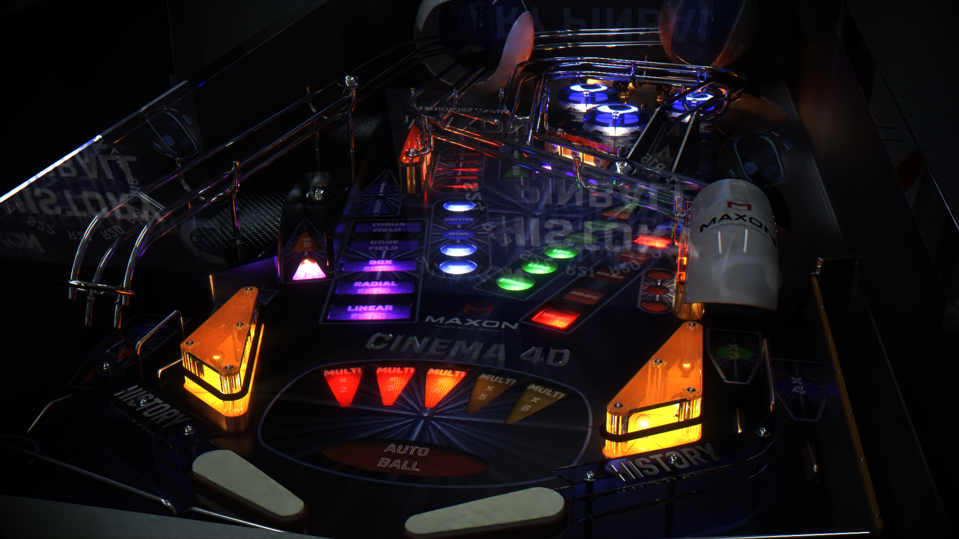 Cinema4D History Pinball by hr-art Hubertus Reuber, a nominee on Motion Design Awards