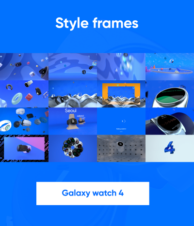 Still image of Galaxy watch 4 motion graphics by Yubin Lim