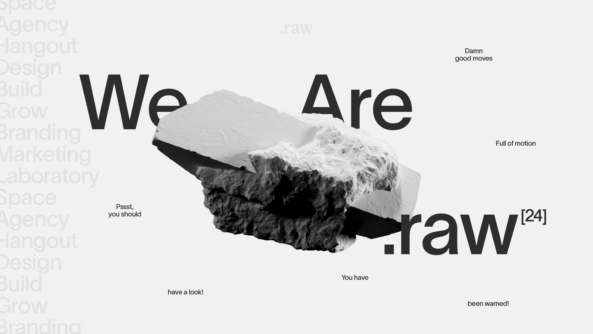 .raw showreel by .raw, a nominee on Motion Design Awards
