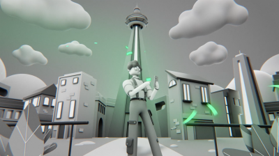 Still image of Stanford University. Intro for TreeHacks by Collby Graphics