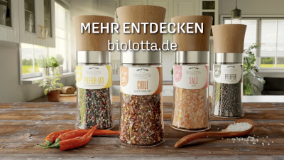 Still image of Hartkorn BioLotta spices | 3D product animation by Picture Colada GmbH