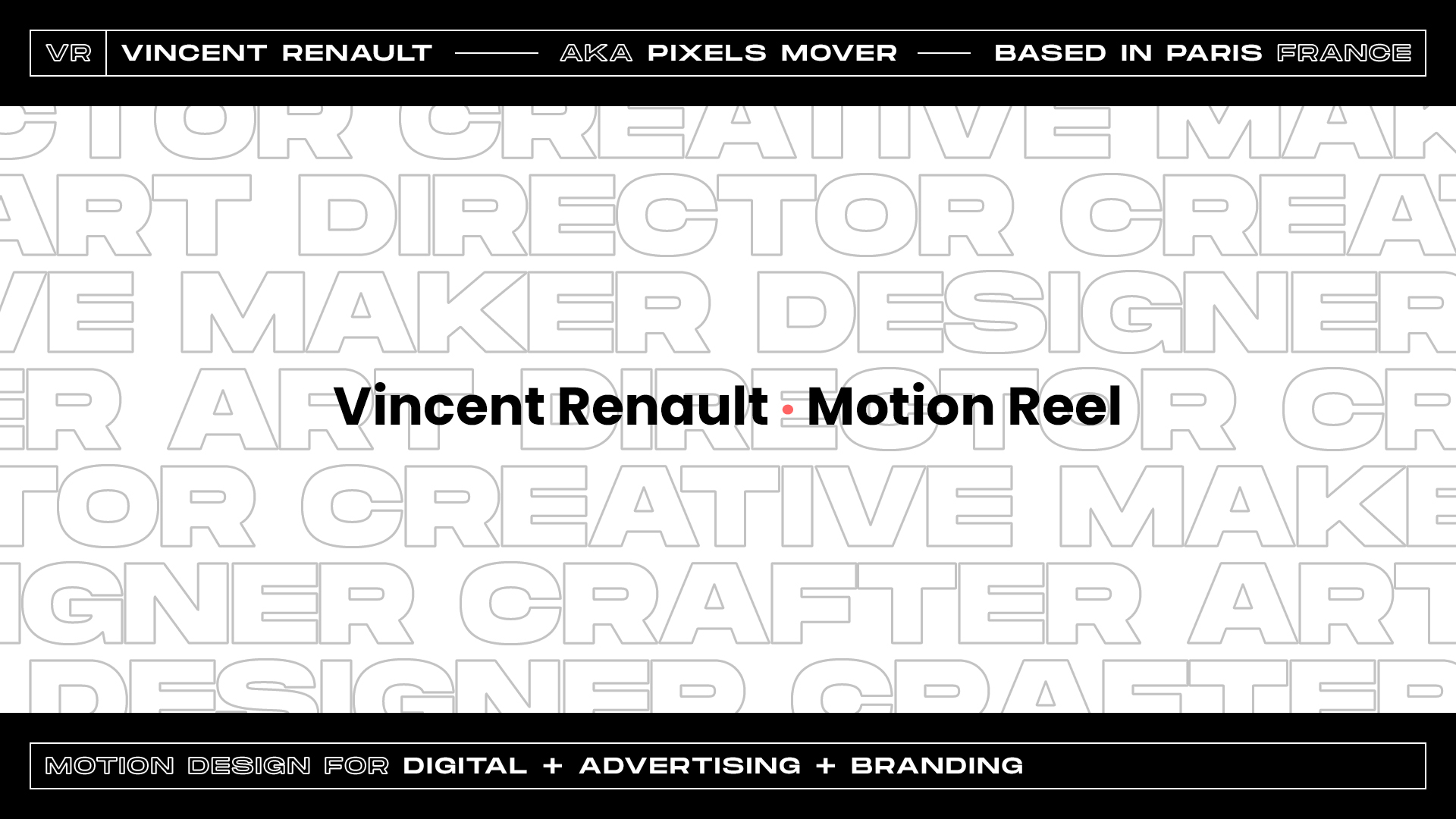 Motion Reel 2020 | Don't Blink Please by Vincent Renault, a nominee on Motion Design Awards