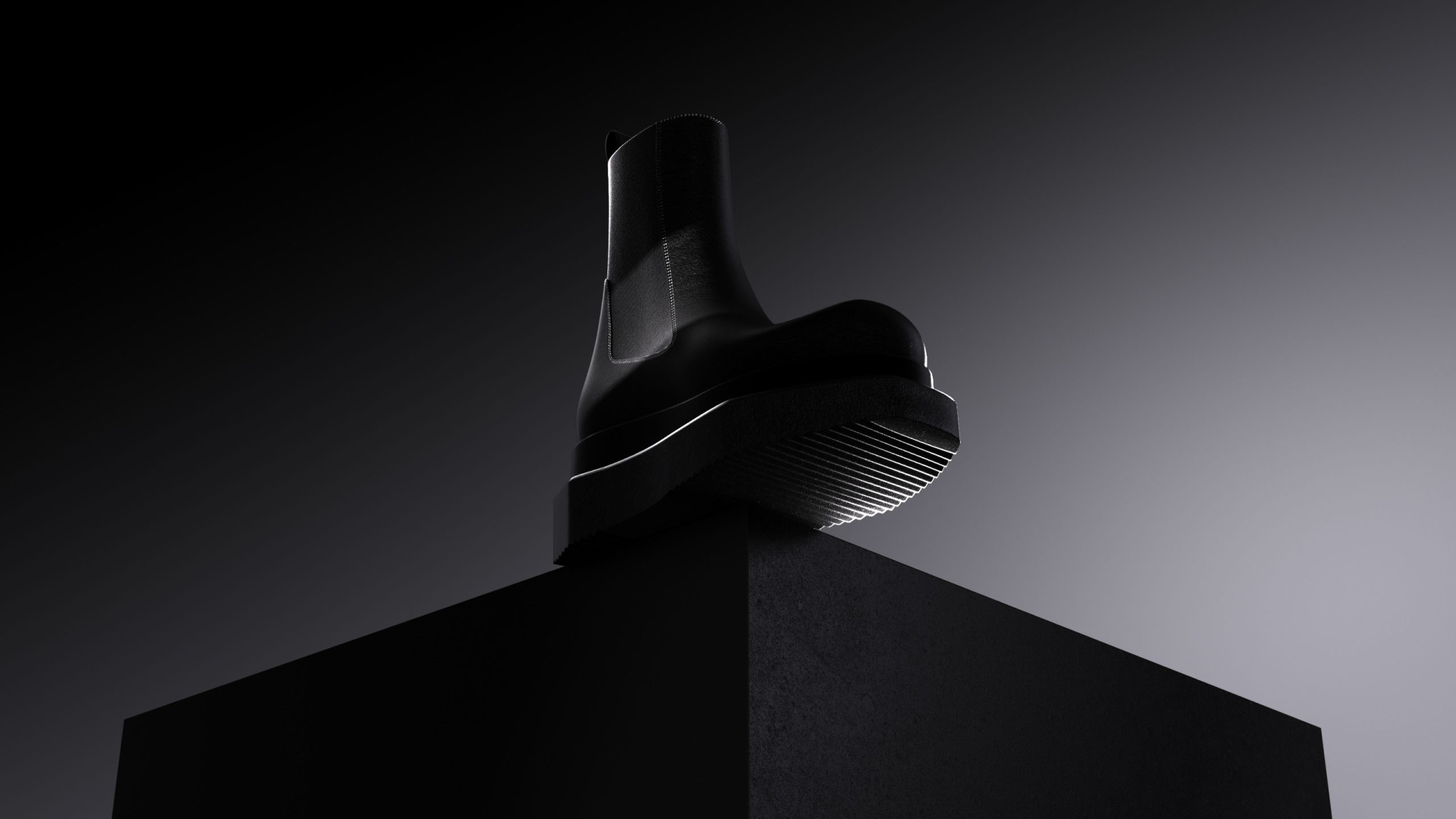 Rick Owens® | Beatle Turbo Cyclops Boots by ClydeStudio, a nominee on Motion Design Awards
