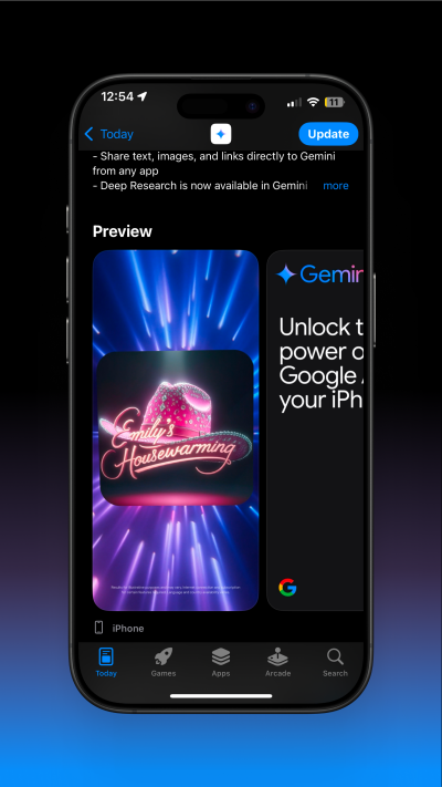 Still image of Gemini iOS App Launch by Hook