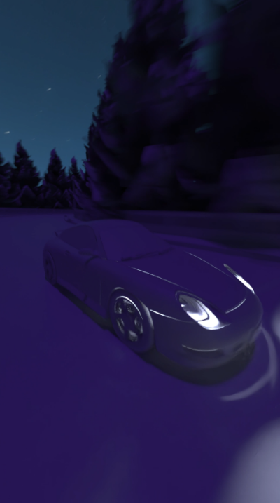 Still image of Porsche at road by alanomoxo