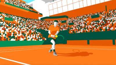 Still image of Roland Garros Opening Sequence 2021 by Ramon+Pedro